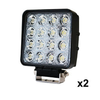 Thumbnail for 2PCS 48W LED Work Lights FLOOD Lamp Off Road 12V 24V Boat Camping Fishing 80w