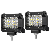 Thumbnail for Pair 4 inch Spot LED Work Light Bar Philips Quad Row 4WD 4X4 Car Reverse Driving