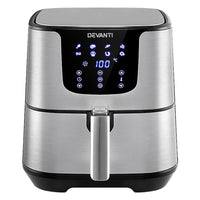 Thumbnail for Devanti Air Fryer 7L LCD Fryers Stainless Steel