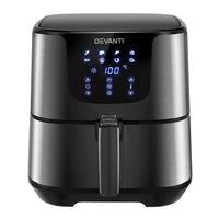 Thumbnail for Devanti Air Fryer 7L LCD Fryers Black