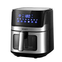 Thumbnail for Devanti Air Fryer 6.5L LCD Fryers Clear Window