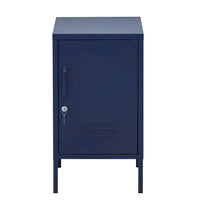 Thumbnail for ArtissIn Bedside Table Metal Cabinet - MINI Blue