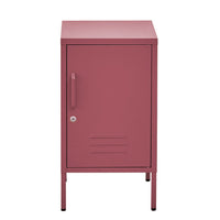 Thumbnail for ArtissIn Bedside Table Metal Cabinet - MINI Pink