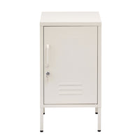 Thumbnail for ArtissIn Bedside Table Metal Cabinet - MINI White