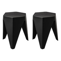 Thumbnail for ArtissIn 2x Bar Stools Puzzle Plastic Foot Stool Black