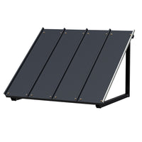 Thumbnail for Instahut Window Door Awning Canopy 1mx1.2m Black Metal Frame