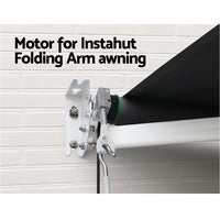 Thumbnail for Instahut 230V Folding Arm Awning Replacement Motor with remote 40NM