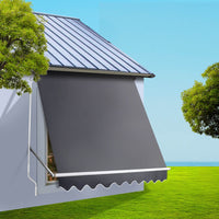 Thumbnail for Instahut Window Fixed Pivot Arm Awning Outdoor Blinds Retractable Canopy1.8X2.1M