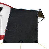 Thumbnail for Caravan Privacy Screen Roll Out Awning 1.95x2.2M Sun Shade End Wall Side Black