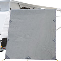 Thumbnail for Caravan Privacy Screen Roll Out Awning 2.1x1.8M Sun Shade Pop Top End Wall Grey