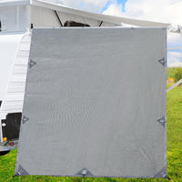 Thumbnail for Caravan Privacy Screen Roll Out Awning 2.1x1.8M Sun Shade Pop Top End Wall Grey