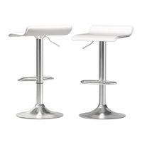 Thumbnail for Artiss 2x Bar Stools Faux Leather Chair White