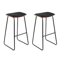 Thumbnail for Artiss Bar Stools Kitchen Counter Stools Metal Chairs x2