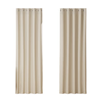 Thumbnail for Artiss 2X Blockout Curtains Eyelet 180x213cm Beige