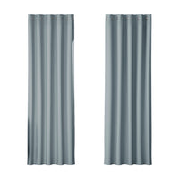 Thumbnail for Artiss 2X Blockout Curtains Eyelet 180x213cm Grey