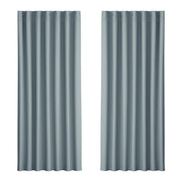 Thumbnail for Artiss 2X Blockout Curtains Eyelet 240x230cm Grey