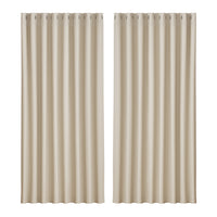 Thumbnail for Artiss 2X Blockout Curtains Eyelet 300x230cm Beige