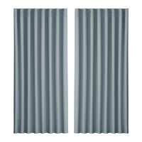 Thumbnail for Artiss 2X Blockout Curtains Eyelet 300x230cm Grey