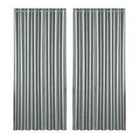 Thumbnail for Artiss 2X Blockout Curtains Eyelet 300x230cm Grey Shine