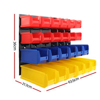 Thumbnail for Giantz 24 Storage Bin Rack Wall Mounted