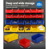 Thumbnail for Giantz 24 Storage Bin Rack Wall Mounted