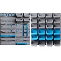 Thumbnail for Giantz 44 Storage Bin Rack Wall Mounted Peg Board