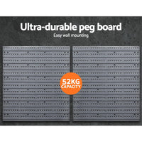 Thumbnail for Giantz 44 Storage Bin Rack Wall Mounted Peg Board