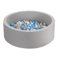 Thumbnail for Keezi Kids Ball Pit 90x30cm Ocean Foam Play Pool Barrier Toys Children Grey