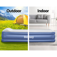 Thumbnail for Bestway Air Mattress Inflatable Bed 46cm Airbed Single Blue