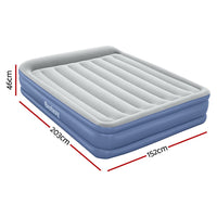 Thumbnail for Bestway Air Mattress Queen Inflatable Bed 46cm Airbed Blue