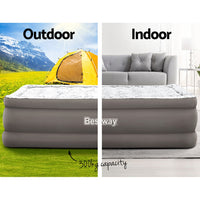 Thumbnail for Bestway Air Mattress Queen Inflatable Bed 56cm Airbed Grey