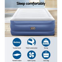 Thumbnail for Bestway Air Mattress Queen Inflatable Bed 61cm Airbed Blue