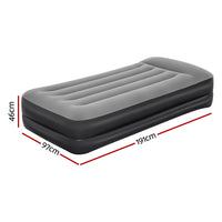 Thumbnail for Bestway Air Mattress Single Inflatable Bed 46cm Airbed Black