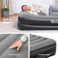 Thumbnail for Bestway Air Mattress Single Inflatable Bed 46cm Airbed Black