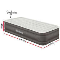 Thumbnail for Bestway Air Mattress Single Inflatable Bed 46cm Airbed Grey