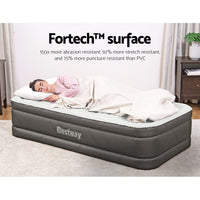 Thumbnail for Bestway Air Mattress Single Inflatable Bed 46cm Airbed Grey