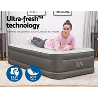 Thumbnail for Bestway Air Mattress Single Inflatable Bed 46cm Airbed Grey