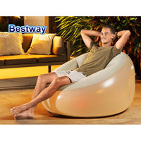 Thumbnail for Bestway Inflatable Air Chair Sofa Lounge Seat LED Light