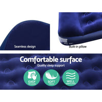 Thumbnail for Bestway Single Size Inflatable Air Mattress - Navy