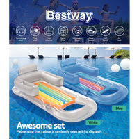 Thumbnail for Bestway Pool Float Inflatable Lounge Seat Pillow Bed Cup Holder