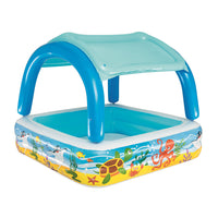 Thumbnail for Bestway Kids Pool 140x140x114cm Inflatable Swimming w/ Canopy Play Pools 265L