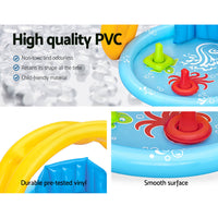 Thumbnail for Bestway Kids Pool 115x89x76cm Inflatable Play Swimming Pools w/ Canopy 31L