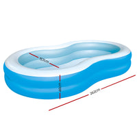 Thumbnail for Bestway Kids Pool 262x157x46cm Inflatable Above Ground Swimming Pools 544L