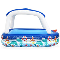 Thumbnail for Bestway Kids Pool 213x155x132cm Inflatable Swimming w/ Canopy Play Pools 282L