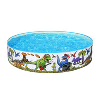 Thumbnail for Bestway Kids Pool 183x38cm Round Above Ground Rigid Swimming Pools Dinosaur 946L