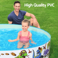 Thumbnail for Bestway Kids Pool 183x38cm Round Above Ground Rigid Swimming Pools Dinosaur 946L