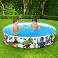 Thumbnail for Bestway Kids Pool 183x38cm Round Above Ground Rigid Swimming Pools Dinosaur 946L