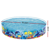 Thumbnail for Bestway Kids Pool 244x46cm Round Above Ground Rigid Swimming Pools Undersea 2074L