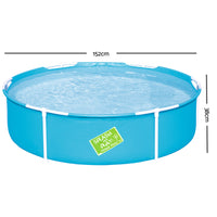 Thumbnail for Bestway Kids Pool 152x38cm Round Steel Frame Swimming Pools Above Ground 580L