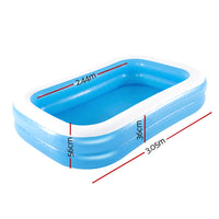 Thumbnail for Bestway Kids Pool 262x175x51cm Inflatable Above Ground Swimming Pools 778L